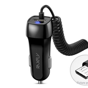 Incarcator auto RXFLY MicroUSB Cablu Spiralat