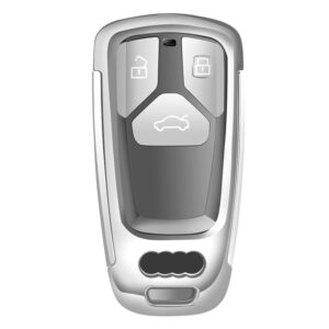 Husa Cheie Audi A4 SmartKey TPU+PC Silver
