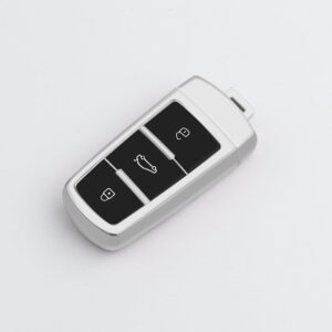 Husa Cheie Compatibila cu Passat B6, B7, CC, Tpu, Gri- Pentru model cu keyless