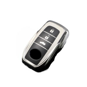 Husa Cheie Toyota Yaris Cross 2022-2023, 3 Butoane, Tpu, Gri