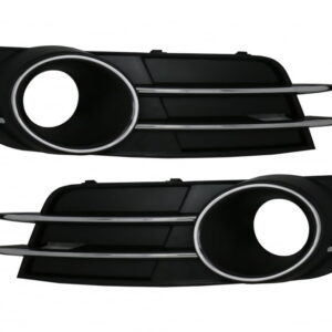 Set Grila Bara Fata Audi A6, C7, 4G, 2011-2014, cu loc de proiectoare, cu Cruise Control