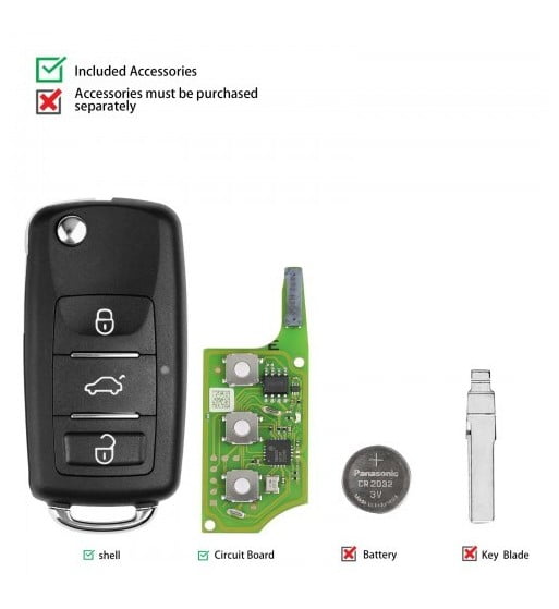 Telecomanda Xhorse, Cheie Briceag, 3 butoane, Super Remote, Cip XT27B inclus, XEB510EN 2 Telecomanda Xhorse, Cheie Briceag, 3 butoane, Super Remote, Cip XT27B inclus, XEB510EN - imagine 2