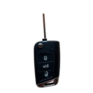 Carcasa Cheie Compatibila cu Taigo, T-cross, Golf Mk7.5, 2017-2024, 3 Butoane, Lamela HU162, Negru, Aftermarket