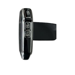 Husa Cheie Compatibila cu Kia, Smartkey, 3 Butoane, Negru cu contur silver, Tpu